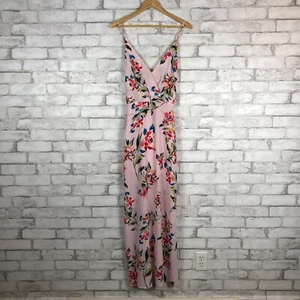 LUSH Maxi abito donna senza maniche scollo a V rosa floreale XS - Foto 1 di 7