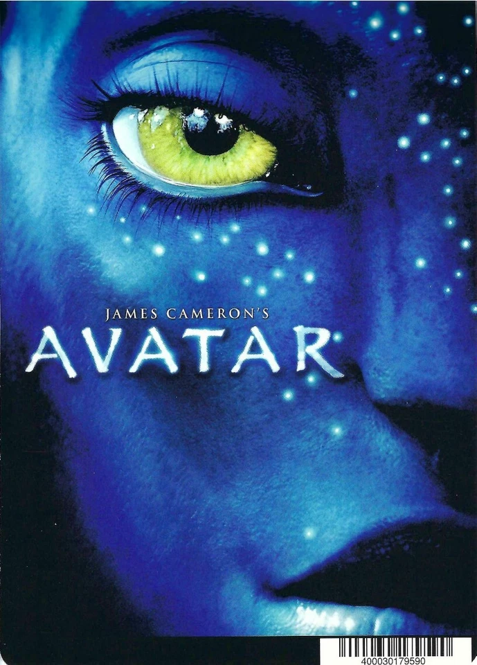AVATAR - JAMES CAMERSON - BLOCKBUSTER VIDEO BACKER CARD 5"X8" NO MOVIE - Image 1 of 1