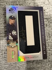 2007 SP Authentic By The Letter Rookie Auto Justin Hampson /75 Padres Autograph