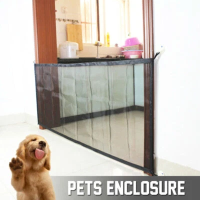 Pets Magic Gate Dogs Fences Portable Folding Safe Guard Indoor Outdoor Mesh Prop - Image 1 of 4