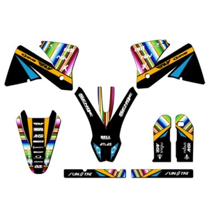 2001-2002 EXC SERAPE Black Senge Graphics Kit Compatible with KTM - Foto 1 di 10