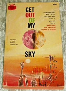 GET OUT OF MY SKY, 3 Short Novels Selected by Leo Margulies, Vintage 1964 SF PB - Imagen 1 de 7