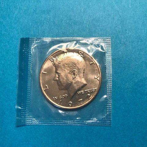 1972 P Kennedy Half Dollar  In US Mint Cello FREE SHIP Cover