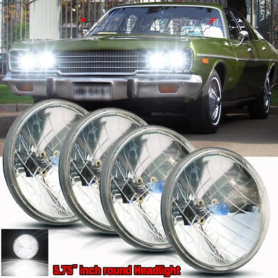 4PCS 100W 5.75inch Round Headlights H4 Bulb FOR Dodge Charger Monaco Coronet - Image 1 of 4