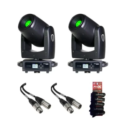 Pair of 2x Eliminator Lighting STRYKER SPOT automatic RGB LED + 2 DMX Cables - Image 1 of 4