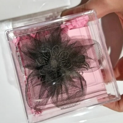 NEW! Tarina Tarantino Emo Whimsygoth Black Swarovski Flower Duck Bill Hair Clip - Image 1 of 3