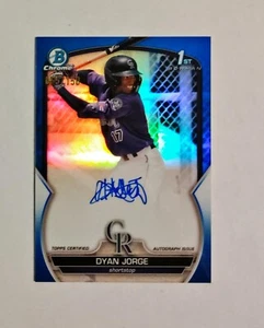 Dyan Jorge 2023 1st Bowman Chrome AUTO Prospect True BLUE REFRACTOR 055/150 z1 - Picture 1 of 1