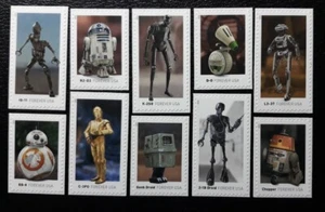 US Scott #5573-82, 2021 Forever, STAR WARS DROIDS. Complete Set of 10 Singles - Picture 1 of 1