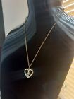 Gold & Diamanté Peace Heart Pendant Necklace