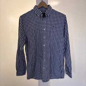 VINEYARD VINES Boys Blue & White Plaid Flannel Whale Shirt size XL (18) - Picture 1 of 9