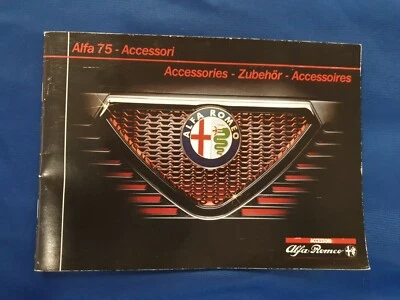Alfa Romeo Alfa 75 1.6 1.8 2.0 prima serie catalogo accessori originali RARO! - Immagine 1 di 4