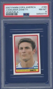 2007 Panini Copa America #189 Javier Zanetti PSA 8 Argentinien LOW POP - Bild 1 von 2