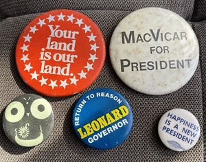 Vintage 70s Face Dynamite/Bomb Button Political Pinback - Bild 1 von 2
