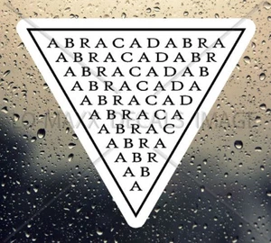 Abrakadabra Zauberwort Abraxas hochwertig versch. Größen bedruckt Vinyl Aufkleber - Bild 1 von 17