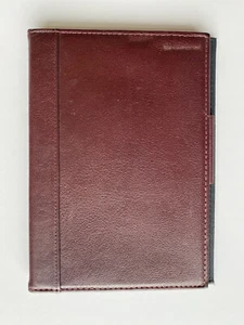 Portfolio Bucheinband Burgund 9" x 6,5" echtes Rindsleder Hergestellt in den USA - Bild 1 von 5
