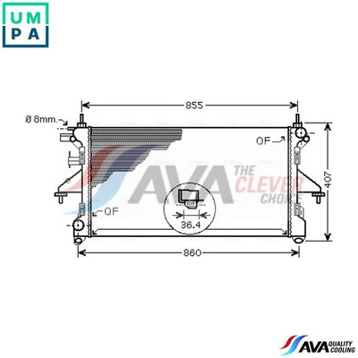 RADIATOR ENGINE COOLING PEA2304 FOR FIAT DUCATO/Van/Platform/Chassis/Bus 2.3L - image 1 of 4