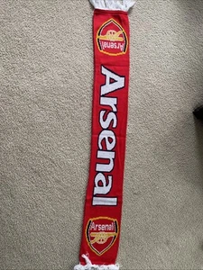 Arsenal Football Club Official FC Red and White Bar Scarf Soccer Made In UK - Picture 1 of 2