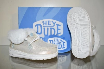 HEYDUDE Wendy Sapatos Dobráveis Infantil Menina Regular Dourado Metálico 42605-710 Novo Na Caixa - Imagem 1 de 4