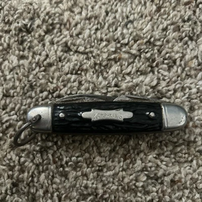 Vintage Imperial Kamp-King Pocket Knife Black 4 Blade Prov. RI - Image 1 of 4