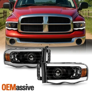 Faros proyectores negros para Dodge Ram 1500 2500 3500 02-05 con señal LED DRL - Imagen 1 de 8