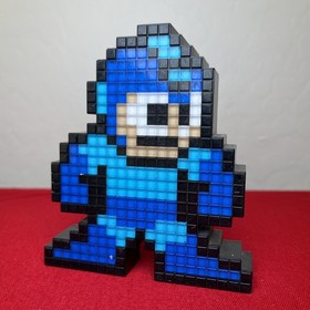 PDP Pixel Pals Mega Man 002, Light Up Figure Statue, 8-Bit NES Nintendo, Capcom