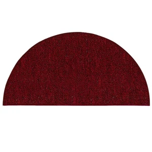 Indoor Outdoor Commercial Red Color Area Rug - Half Round 18"x36" - Picture 1 of 4