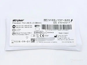 Stryker 5100-137-020 Reciprocating Saw Blade Precision Thin 40.5x0.38mm - Picture 1 of 2