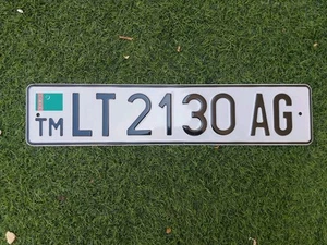Turkmenistan Aluminum License Plate Number Plate 52X11 CM 20.5X4.5" FreeShipping - Picture 1 of 3