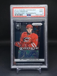 2013 PANINI ROOKIE ANTHOLOGY #331 ELIAS LINDHOLM PRIZM AUTO ROOKIE PSA 9 - Picture 1 of 2
