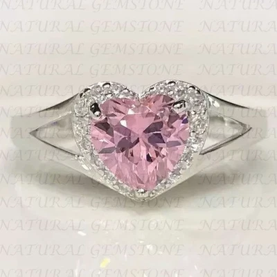 Alianza enchapada en oro blanco de 18 quilates con zafiro natural y diamantes talla corazón de 4,50 quilates Foto 1 de 4