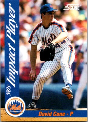 David Cone 1992 Score #90 Impact Players Baseball Card - Image 1 of 2