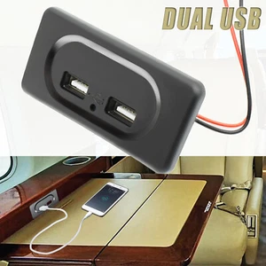 2 USB Auto Steckdose Ladegerät Adapter Einbau Fach Buchse Verteiler Wohnmobil - Bild 1 von 8