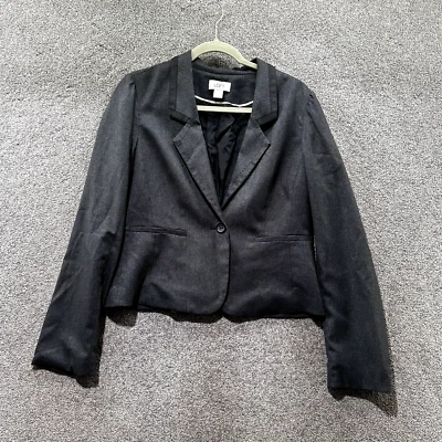 Chaqueta Blazer Loft de Ann Taylor para Mujer 8 Gris Botón Único Solapa de Muesca Oficina Foto 1 de 4