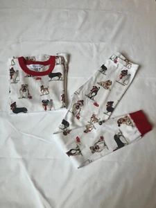 COMPANY STORE Winter Dogs 100% Cotton Knit Pajamas - Unisex Kids 10 - Picture 1 of 4