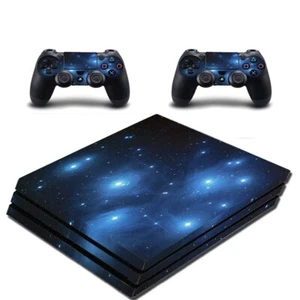 VWAQ Deep Blue Galaxy Game Skin Decals Designed to Fit PS4 Pro Systems - PPGC1 - Picture 1 of 2
