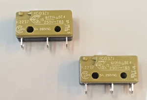 2 x émbolo de microinterruptor BURGESS XCG3-Z1 SPDT 6A, 250VAC Drayton ZA5 de repuesto - Imagen 1 de 6