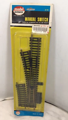 MODEL POWER Manual Switch #60 Left Ho Track New - Image 1 of 4