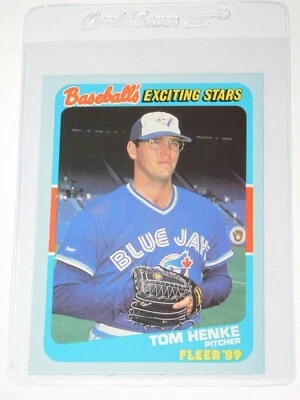 1989 FLEER BASEBALL'S EXCITING STARS TOM HENKE CARD #22 - Image 1 of 2