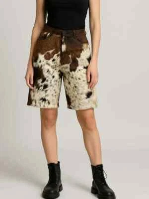 NEW Rustic Western Cowhide Hair-on-Hide Shorts - Image 1 of 4