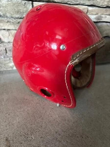 Vintage Red Plastic Kids Boys FOOTBALL HELMET  Prop Decoration Toy Costume Used - Picture 1 of 5