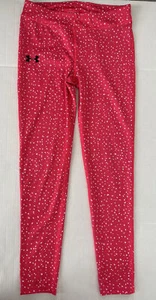 Under Armour Junior’s Leggings Size:Small Pink With White Splatter Pattern - Picture 1 of 4