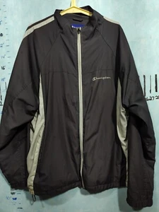 Champion Authentic Vintage Heavy Windbreaker FullZip Smoke/Gray/Black/White XL - Picture 1 of 9