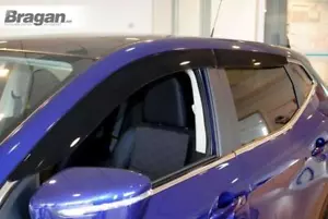 Window Deflectors - Adhesive For Nissan Qashqai J12 2021+ Smoked Tinted Shield - Picture 1 of 8