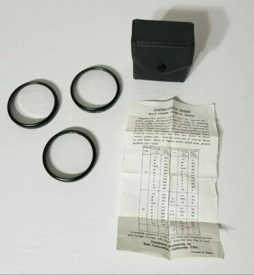 Three Kalt Coated Close Up Lenses 55 mm 1 2 4 and Case with paperwork  - Image 1 of 4