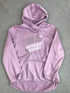 Under Armour Sweater Youth XL Purple Hooded Pullover Pockets Long Sleeve Girls - Picture 1 of 17