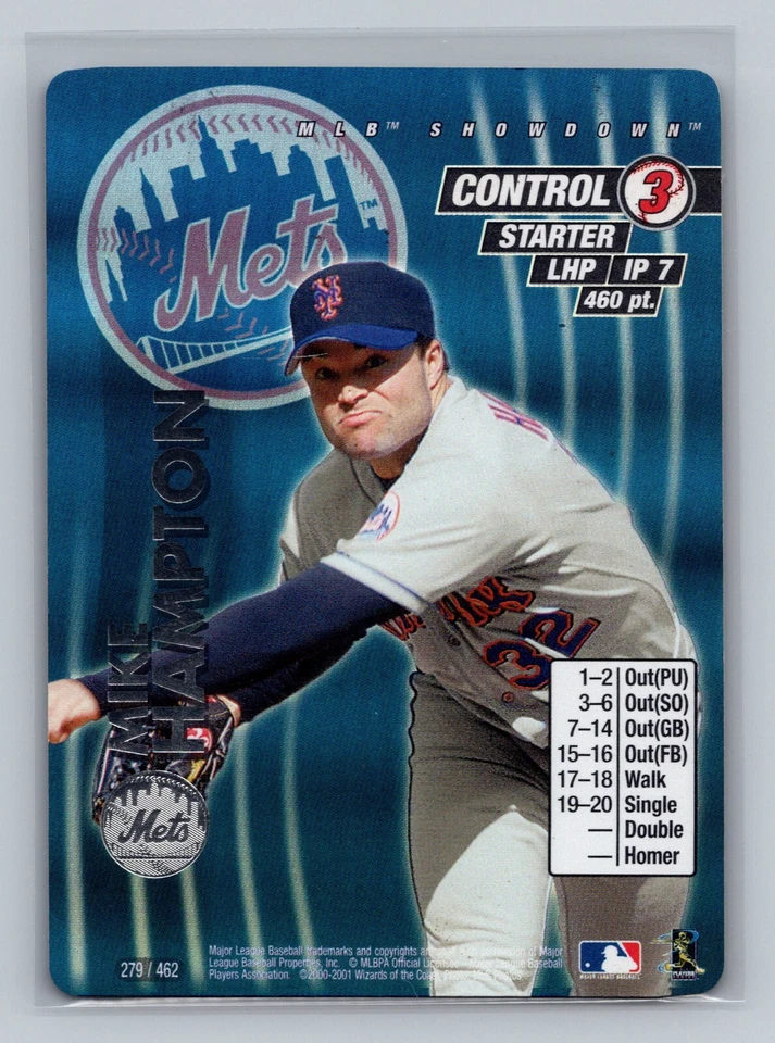 2001 MLB Showdown Mike Hampton 1st Edition #279 Foil New York Mets #2 - Image 1 of 2
