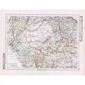 INDIA (NW) Bombay, Rajputana, Malwa - Antique Map c1912 by W&AK Johnston - Picture 1 of 1