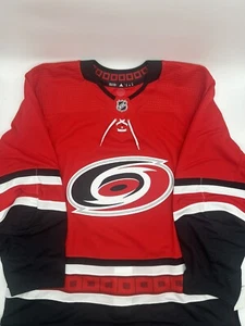 New Carolina Hurricanes Adidas MiC Hockey Jersey SZ 58 RARE - Picture 1 of 4