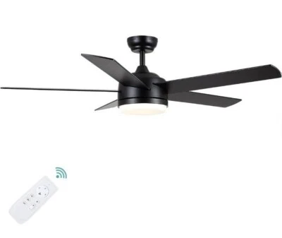 YUHAO 52-inch, 5-Blade Ceiling Fan with Dimmable Light, 3-Speeds Remote Control - Image 1 of 4