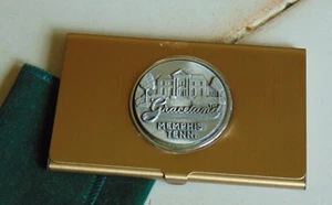 Elvis Presley GRACELAND Business Card Holder or Credit Card Holder RARE Brass - Picture 1 of 7